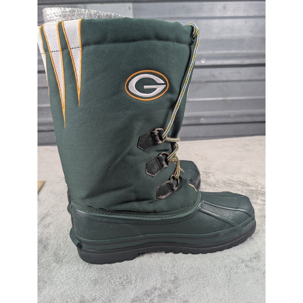 Vintage Green Bay Packers Winter Snow Boots Men Size 11 NFL Football Team Logo - Picture 2 of 10